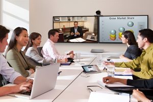 Employee training session using AV technology