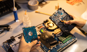 AV AMC engineer performing preventative maintenance