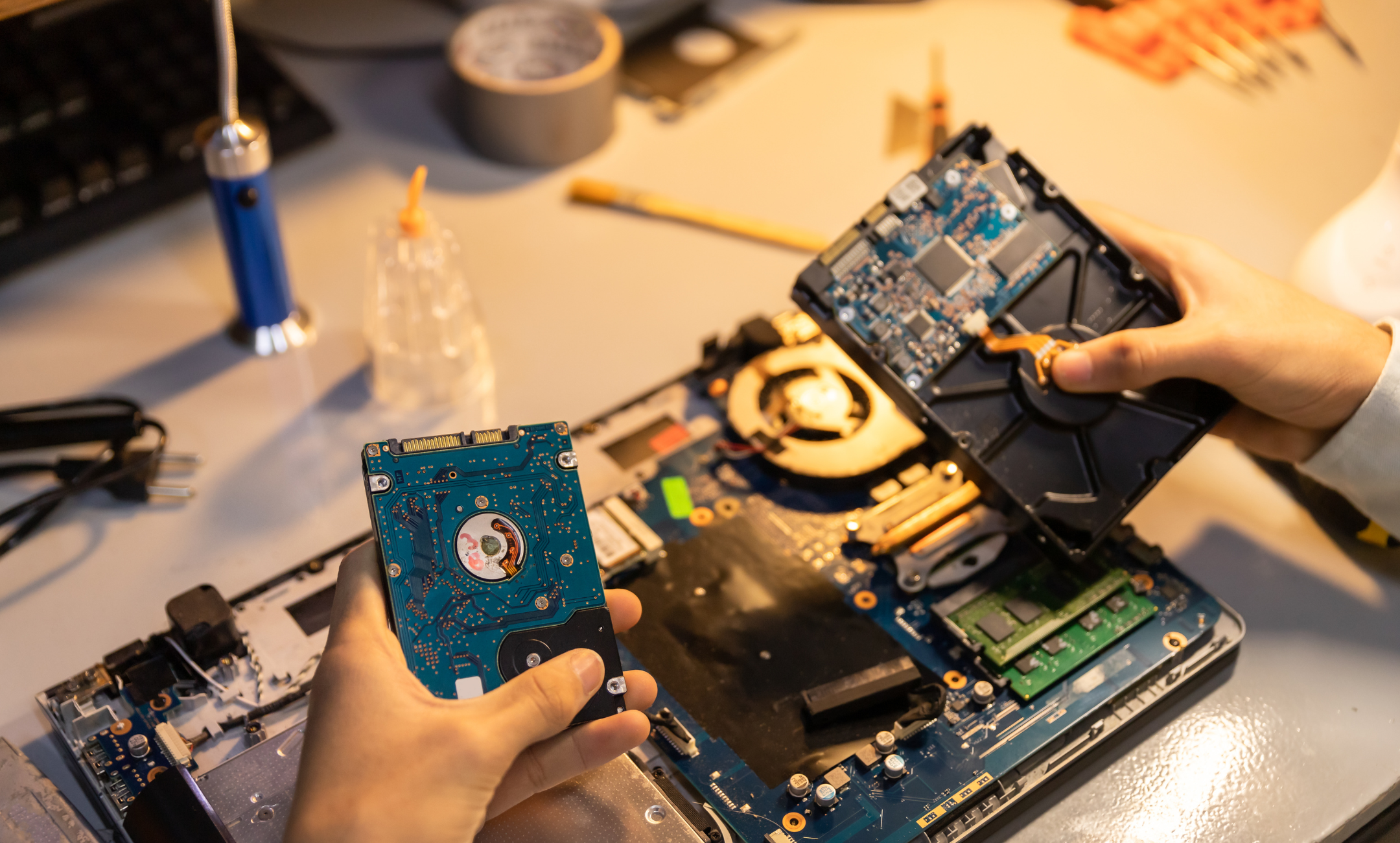 AV AMC engineer performing preventative maintenance