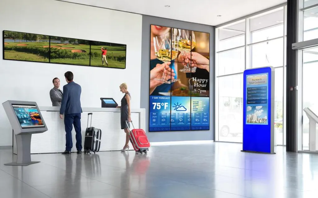 Lobby digital signage installation