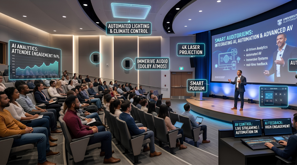 Smart Auditoriums Integrating AI, Automation, and Advanced AV Technologies